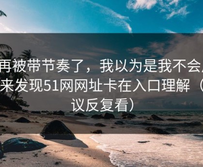别再被带节奏了，我以为是我不会用，后来发现51网网址卡在入口理解（建议反复看）