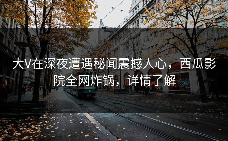 大V在深夜遭遇秘闻震撼人心,西瓜影院全网炸锅,详情了解 大V在深夜遭遇秘闻震撼人心,西瓜影院全网炸锅,详情了解